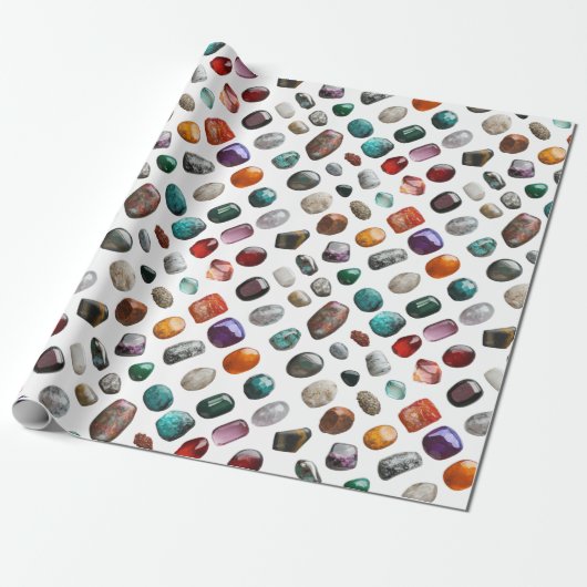 Papier Cadeau Polished Stones Pattern (Déroulé)