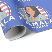 Papier Cadeau Politique Kamala Harris (Coin rond)