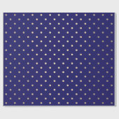 Papier Cadeau Polka Big Dots Blue Navy Foxier Gold Ivory (Plat)