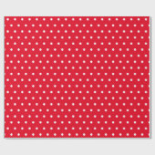Papier Cadeau Polka classique simple point rouge et blanc (Plat)
