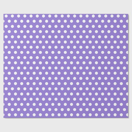 Papier Cadeau Polka classique violet et blanc Pot fête d'anniver (Plat)