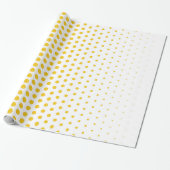 Papier Cadeau Polka de citron profond Point blanc moderne (Déroulé)