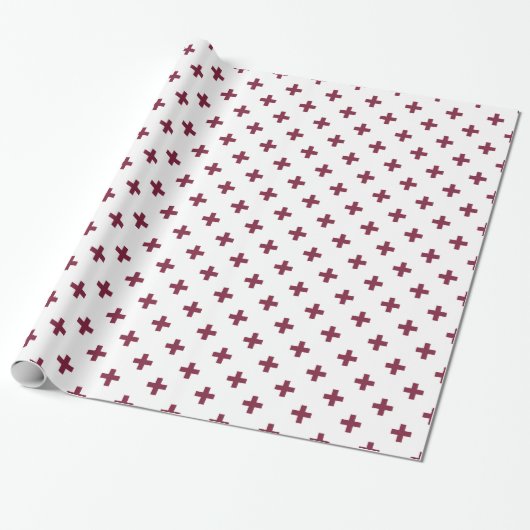 Papier Cadeau Polka de mûre croise sur blanc (Déroulé)