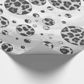 Papier Cadeau Polka Dot Leopard Design noir et blanc (Coin)