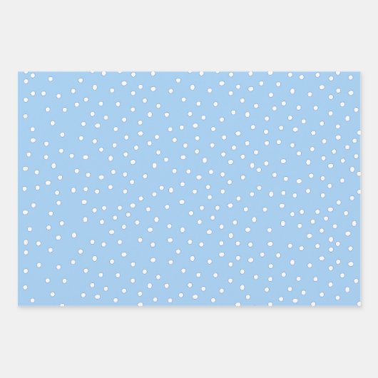 Papier cadeau Polka Dot, Vert fret, Sable, Bleu (Devant 3)