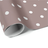 Papier Cadeau Polka Minuscules petits points Gris Silver Chocola (Coin rond)