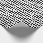 Papier Cadeau Polka noire et blanche pointillée (Coin)