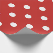 Papier Cadeau Polka Petits points Ladybird Vivid Rouge Ruby Blan (Coin)