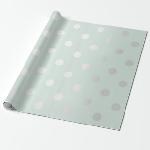 Papier Cadeau Polka Petits points Tiffany Aqua Mint Silver Grey