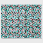 Papier Cadeau Polka point aquarelle, motif abstrait. (Plat)