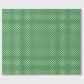 Papier Cadeau Polka point blanc vert (Plat)