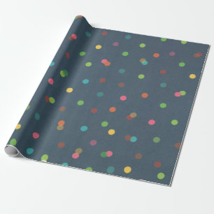 Papier Cadeau Polka point coloré Vibrant joyeux