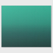Papier Cadeau Polka point dégradé vert noir couleurs foncé (Plat)