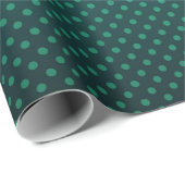 Papier Cadeau Polka point dégradé vert noir couleurs foncé (Coin rond)