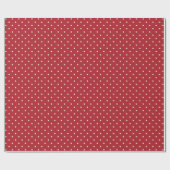 Papier Cadeau Polka rouge et blanche moderne Noël pointillé (Plat)