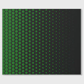 Papier Cadeau Polka vert point noir moderne (Plat)