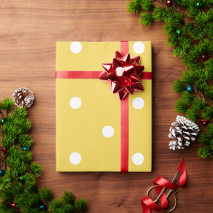 Papier Cadeau Polkadot jaune