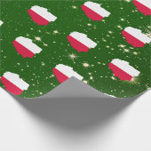 Papier Cadeau Pologne Carte du drapeau polonais Papier d'envelop (Coin)