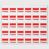 Papier Cadeau Pologne et drapeau polonais (Plat)