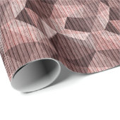Papier Cadeau Polygone de texture beige et brune (Coin rond)