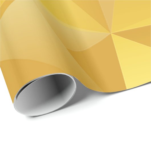 Papier Cadeau Polygone jaune (Coin rond)