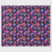 Papier Cadeau Polygone Néon Abstrait avec Explosions (Plat)