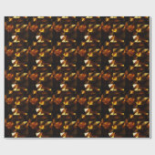 Papier Cadeau Polygone or : rendu Abstrait 3D (Plat)