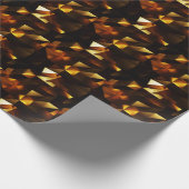 Papier Cadeau Polygone or : rendu Abstrait 3D (Coin)