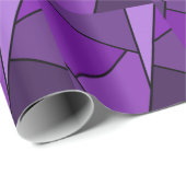 Papier Cadeau Polygones violets Abstraits (Coin rond)