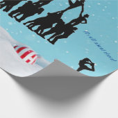 Papier Cadeau Pom-pom girl "Joyeux Noël" (Coin)