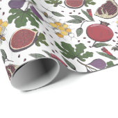 Papier Cadeau Pomegranates, Figs and Honey Bees (Coin rond)