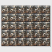 Papier Cadeau Pomeranian Halloween Épouvantable (Plat)