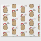 Papier Cadeau Pomme de terre de Noël mignonne (Plat)