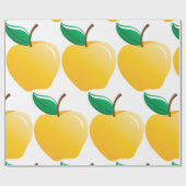 Papier Cadeau Pomme dorée Fruit jaune brillant (Plat)
