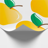 Papier Cadeau Pomme dorée Fruit jaune brillant