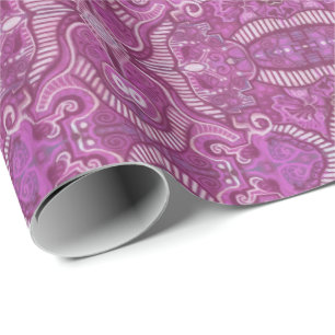 Papier Cadeau Pomme Strid Bohemian Arabesque Motif violet