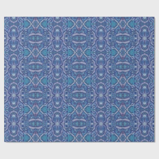 Papier Cadeau Pomme Strid Bohemian Boho Arabesque Motif Vert (Plat)