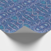 Papier Cadeau Pomme Strid Bohemian Boho Arabesque Motif Vert (Coin)