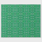 Papier Cadeau Pomme Strid Bohemian Boho Arabesque Motif Vert (Plat)