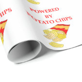 PAPIER CADEAU POMMES CHIPS (Coin rond)