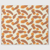 Papier Cadeau Pommes de terre ou ignames Brown, Orange, Crème (Plat)