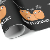 Papier Cadeau Pommes de terre sucrées amusant Nourriture chatte  (Coin rond)