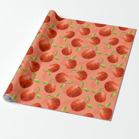 Papier Cadeau Pommes rouges (Déroulé)