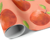 Papier Cadeau Pommes rouges (Coin rond)