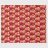 PAPIER CADEAU POMMES ROUGES DÉLICIEUSES (Plat)