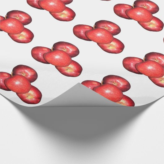Papier Cadeau Pommes rouges sucrées et crêpes - Impression de fr (Coin)