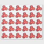 Papier Cadeau Pommes rouges sucrées et crêpes - Impression de fr (Plat)