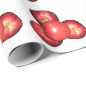 Papier Cadeau Pommes rouges sucrées et crêpes - Impression de fr (Coin rond)