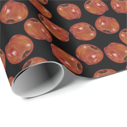 Papier Cadeau Pommes texturées à la chaloupe - Papier à envelopp (Coin rond)