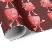 Papier Cadeau Pommes verticales (Coin rond)